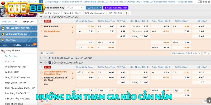 Hướng dẫn tham gia kèo cần nắm